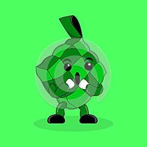 ketupat eid Fitri cute mascot character