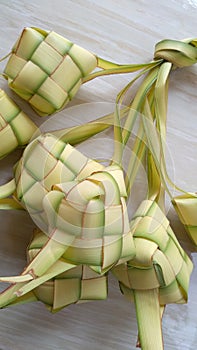 Ketupat is a typical food for Eid al-Fitr Muslims, especially in Indonesia