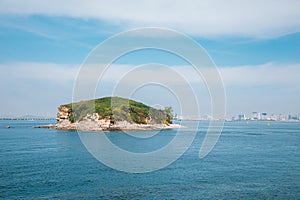 Keungariseom island and sea from Sihwa Narae Tidal Power Park & Service area in Ansan, Korea
