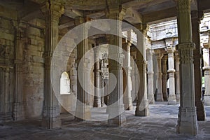 Kevda Masjid, built in stone and carvings details of architecture columns, an Islamic monument was built by Sultan Mahmud Begada