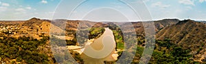 Keve River in South Kwanza in Angola - Africa - panoramic aerial photography