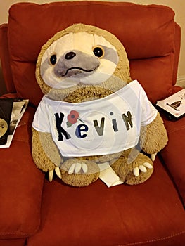 Kevin the Sloth with Rememberance Poppy