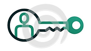 Key Access to User Profile or Data, vector design Generative AI