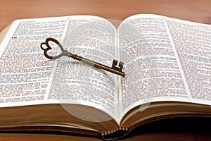 Key on the Bible page