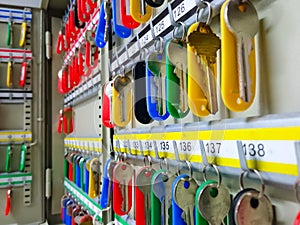 Key box cabinet, many keys