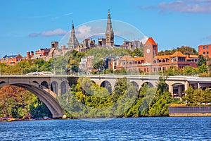 Key Bridge Georgetown University Washington DC Potomac River