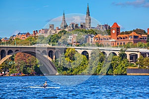 Key Bridge Georgetown University Washington DC Potomac River