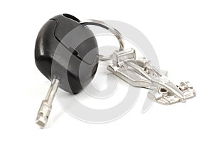 Key car with little key ring in car's shape