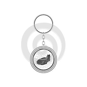 Key chain for car. Vector Illustration