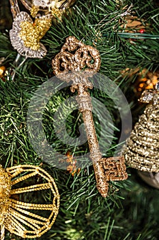 Key - Christmas tree details, Ney Year decorative elements
