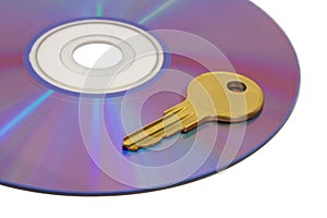 Key on computer cd
