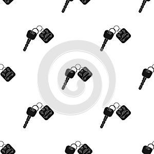 Key from eco car icon in black style isolated on white background. Bio and ecology symbol stock vector illustration.