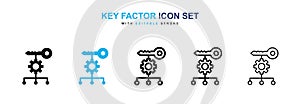 Key factor icon vector