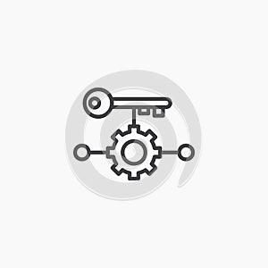 Key factor icon vector