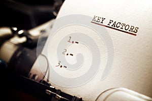 Key factors phrase