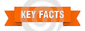key facts ribbon isolated on transparent background. key facts ribbon