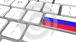 Key with flag of Russia on the keyboard switches to key with flag of the USAn