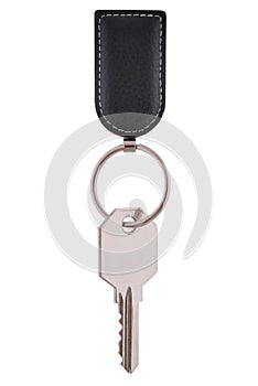Key hangs on black keyring
