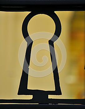 Key hole: privacy concept