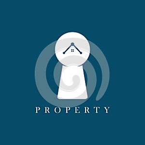 Key hole property realtors logo template