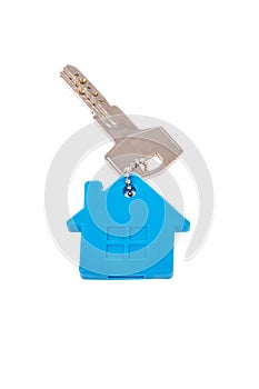 Key with house shaped keyring