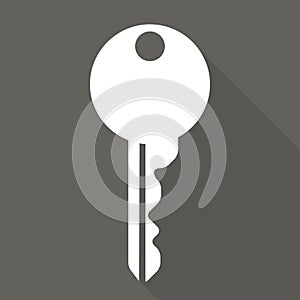 Key icon, door lock symbol