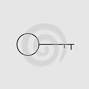 Key icon vector sign art