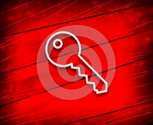 Key icon shiny line red background illustration