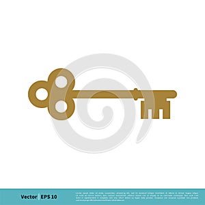 Key Icon Vector Logo Template Illustration Design. Vector EPS 10