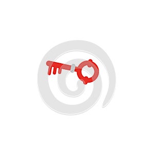 Key Illustration lock door home secret safety icon design