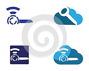 Key internet conection logo template photo