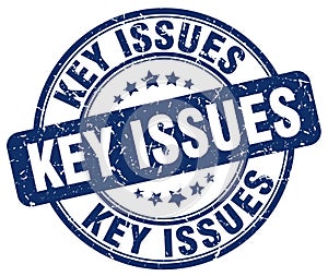 Key issues blue stamp