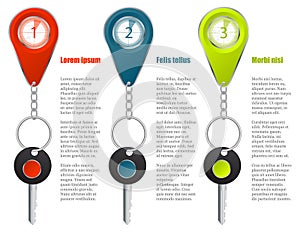 Key and keyholder infographic design