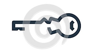 Key with Keyhole Icon Ã¢â¬' Security & Access Point Vector, vector design Generative AI