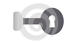Key and Keyhole Security Icon, Access and Protection, vector design Generative AI