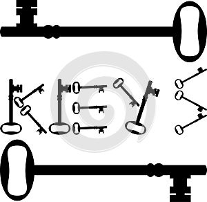 Key keys lock secure safe silhouette