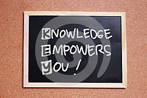 KEY, Knowledge Empowers You, business motivational inspirational quotes