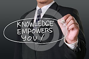KEY, Knowledge Empowers You, Motivational Words Quotes Concept