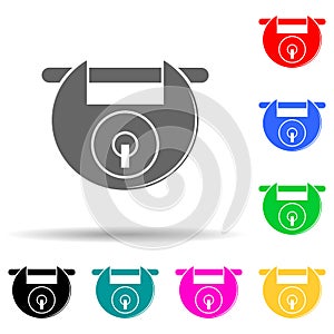 key lock multi color style icon. Simple glyph, flat vector of lock and keys icons for ui and ux, website or mobile application