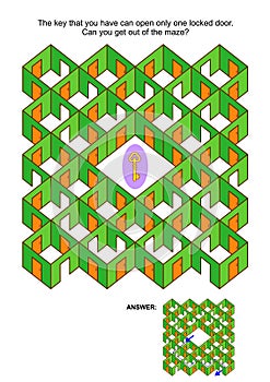 Key and locked doors maze game