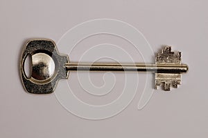 Key made of steel. Case key.