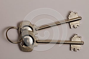 Key made of steel. Case key.