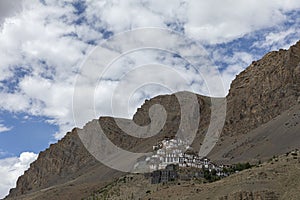 Key Monastery on the way to kibber, Spiti Valley, Himachal Pradesh, India