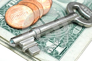 Key and money