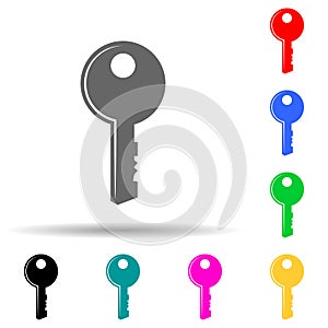 key multi color style icon. Simple glyph, flat vector of lock and keys icons for ui and ux, website or mobile application