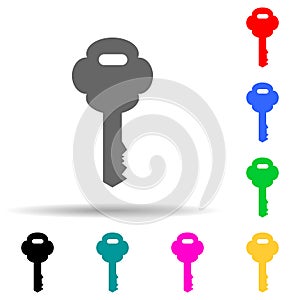 key multi color style icon. Simple glyph, flat vector of lock and keys icons for ui and ux, website or mobile application