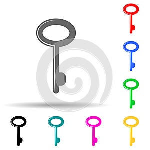 key multi color style icon. Simple glyph, flat vector of lock and keys icons for ui and ux, website or mobile application