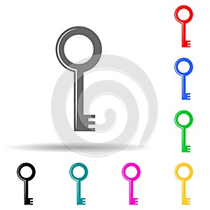 key multi color style icon. Simple glyph, flat vector of lock and keys icons for ui and ux, website or mobile application