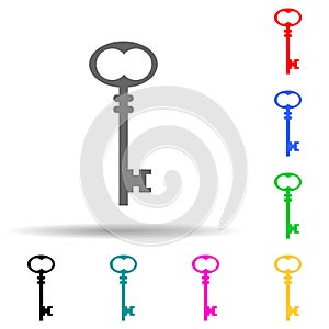 key multi color style icon. Simple glyph, flat vector of lock and keys icons for ui and ux, website or mobile application