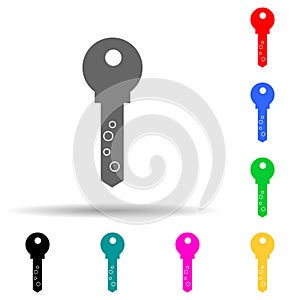 key multi color style icon. Simple glyph, flat vector of lock and keys icons for ui and ux, website or mobile application